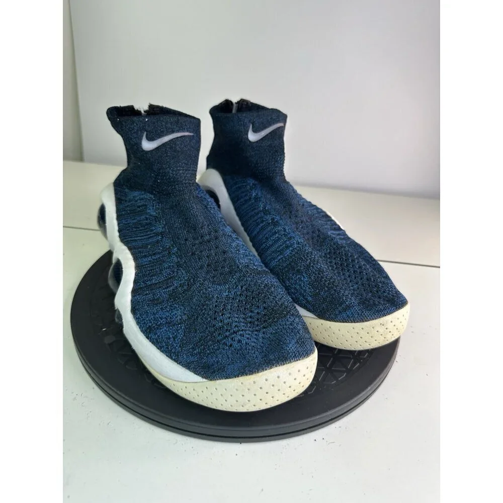 DAMAGED Blue Nike Flight Bonafide Shoes Mens 10.5 Athletic Zip 917742-400